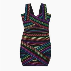 KatieJ NYC Rainbow Bandage Dress